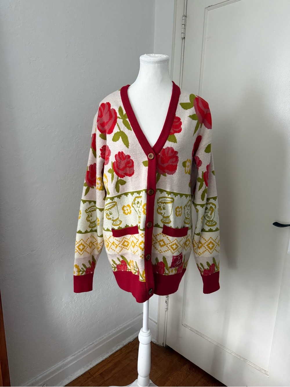 Box Lunch x Disney Princess Cardigan Sweater - Beauty & the Beast Details